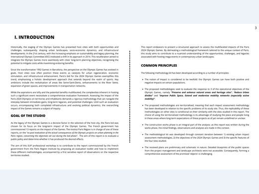 EUP page introducing common principles for assessing the urban impacts of the Paris 2024 Olympic Games