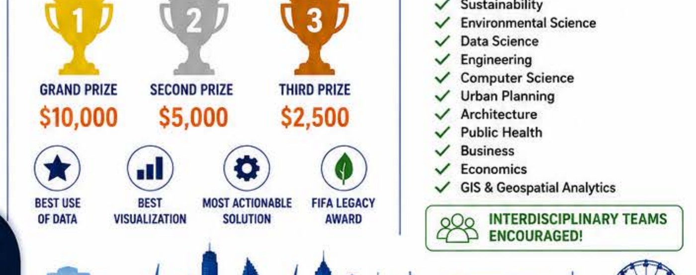 Prize competition and participant disciplines from the hackathon flyer